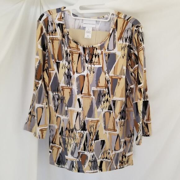 Draper & Damon's Tan pants w/ Bonus Alfred Dunner Top Size S - Picture 2 of 11